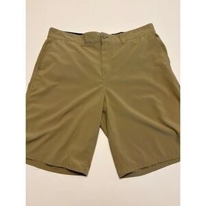 OP Hybrid Shorts Mens 36 Khaki OPFLEX 4-Way Stretch Flat Front Casual Summer